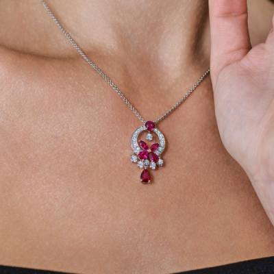 Подвеска Graff Classic Butterfly Ruby & Diamond