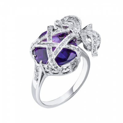 Кольцо Vasily Konovalenko Charming Diamonds 0,86 ct & 10,52 ct Amethyst