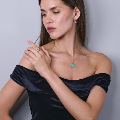 Подвеска Chopard Happy Hearts Turquoise