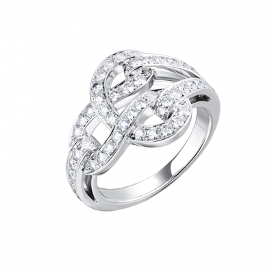 Кольцо Cartier Agrafe White Gold Diamonds