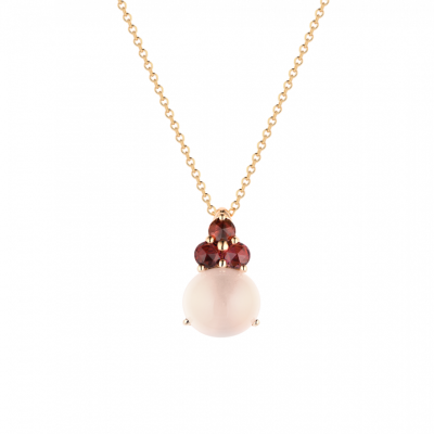 Подвеска Pomellato Luna Collection Rose Quartz & Tourmaline