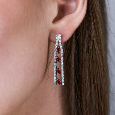 Серьги No name 0,84 ct Diamonds & White Gold