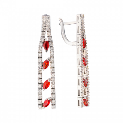 Серьги No name 0,84 ct Diamonds & White Gold