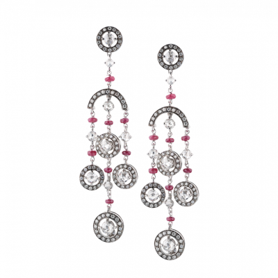 Серьги Avakian Jewellery 4,67 ct Diamonds & Ruby White Gold