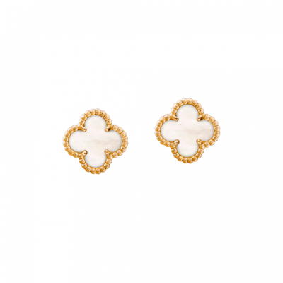 Пусеты Van Cleef & Arpels Sweet Alhambra Yellow Gold Mother-of-pearl