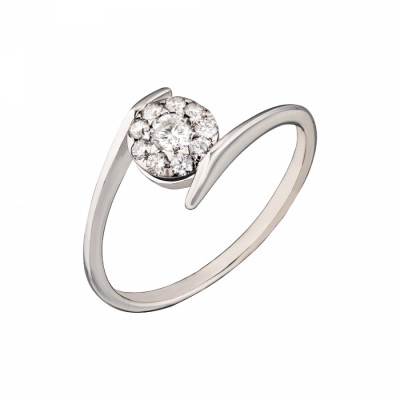 Кольцо No name Round Cut Diamonds & White Gold