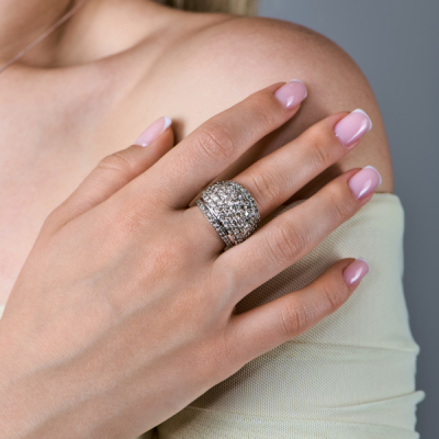 Кольцо No name 3,35 ct Round Cut Diamonds & White Gold