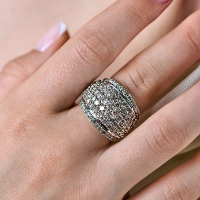 Кольцо No name 3,35 ct Round Cut Diamonds & White Gold