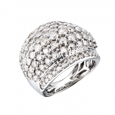 Кольцо No name 3,35 ct Round Cut Diamonds & White Gold