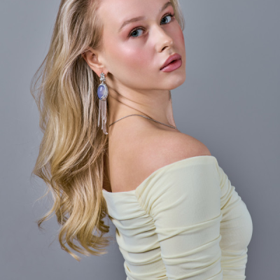 Серьги Carrera y Carrera Sierpes Maxi White Gold & Chalcedony & Diamonds