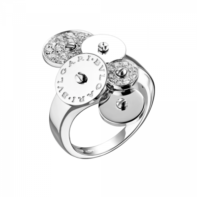 Кольцо Bvlgari Cicladi White Gold & Diamonds (Size 54)