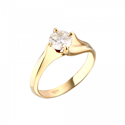 Кольцо No name 0,77 ct Round Cut Diamond & Yellow Gold