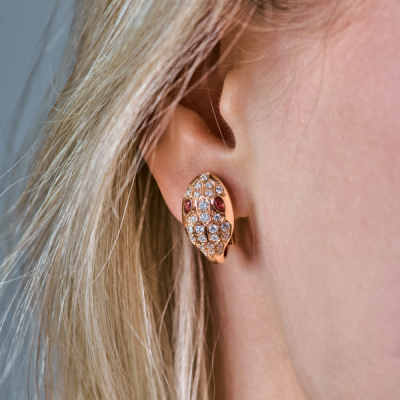 Серьги No name в стиле Bvlgari Serpenti