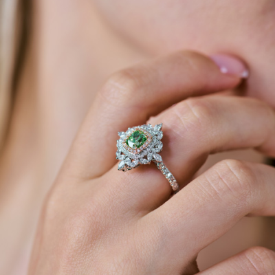Кольцо Ralfdiamonds Трансформер 1,02 ct Fancy Brownish Greenish Yellow/SI1 & White Multishape Cut Diamonds