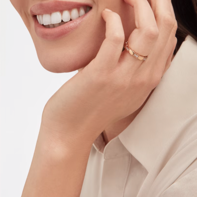 Кольцо Bvlgari Serpenti Viper Rose Gold & Diamonds (SIZE 51, 55)
