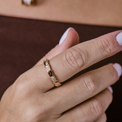 Кольцо Bvlgari Serpenti Viper Rose Gold & Diamonds (SIZE 51, 55)