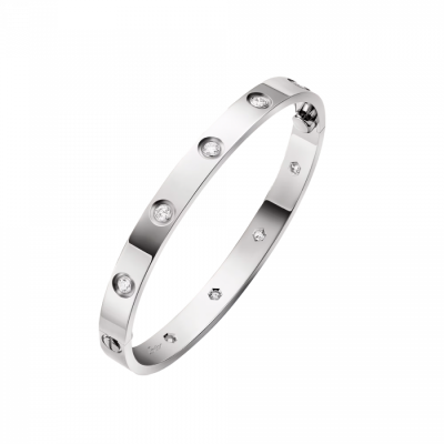 Браслет Cartier Vintage Love 10 Diamonds White Gold Classic Model (SIZE 18)