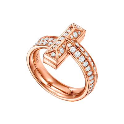 Кольцо Tiffany & Co T1 Rose Gold & Diamonds (SIZE 51)