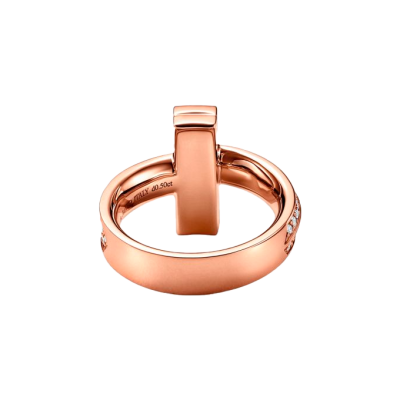 Кольцо Tiffany & Co T1 Rose Gold & Diamonds (SIZE 51)