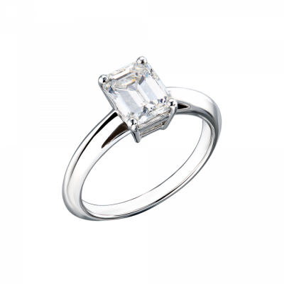 Кольцо Tiffany & Co 1,41 ct H/VS1 Emerald Cut Brilliant Platinum