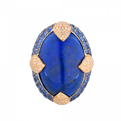 Кольцо Yanush Gioielli Lapis Lazuli & Blue Sapphires & Diamonds