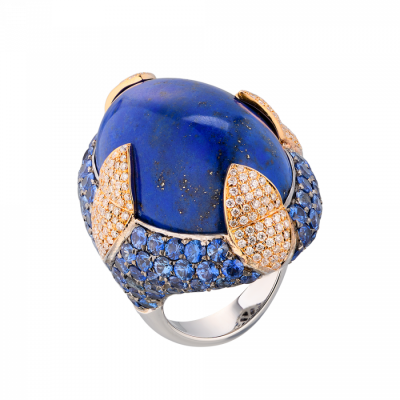 Кольцо Yanush Gioielli Lapis Lazuli & Blue Sapphires & Diamonds