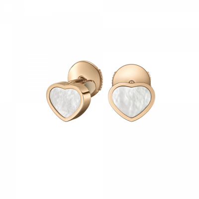 Серьги Chopard My Happy Hearts Rose Gold & Mother-of-pearl
