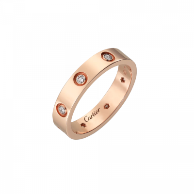 Кольцо Cartier Love Small Model 8 Diamonds Rose Gold (SIZE 51)