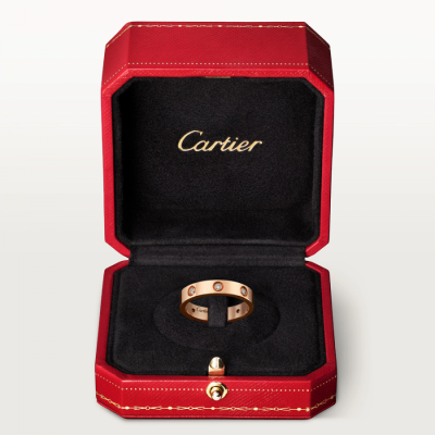 Кольцо Cartier Love Small Model 8 Diamonds Rose Gold (SIZE 51)