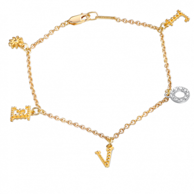 Браслет Carrera y Carrera Love Yellow & White Gold & Diamonds