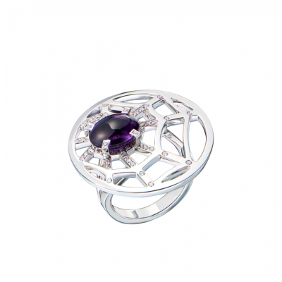 Кольцо Chaumet Attrape Moi Catch Me Spider White Gold Diamond Amethyst