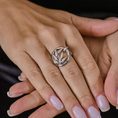 Кольцо Carrera y Carrera Bamboo White Gold & Diamonds