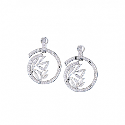 Серьги Carrera y Carrera Bamboo White Gold & Diamonds