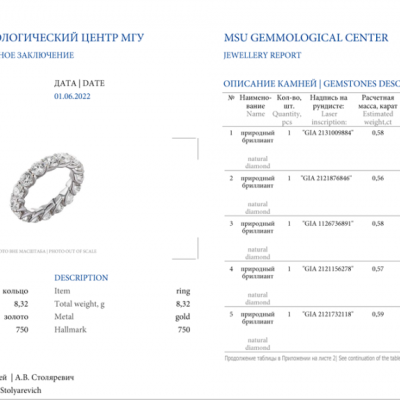 Кольцо GIA 8,99 ct E-G/VS1 Round Cut Diamonds