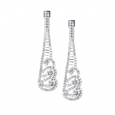 Серьги No name 8,30 ct Round Cut Diamonds & White Gold
