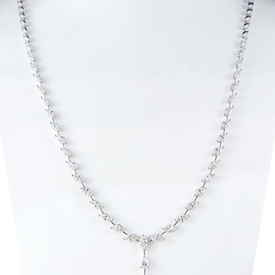 Колье No name 8,10 ct Pear & Marquise Cut Diamonds & White Gold