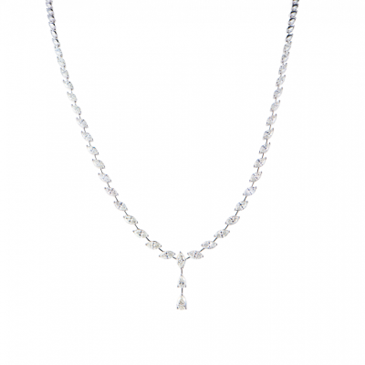 Колье No name 8,10 ct Pear & Marquise Cut Diamonds & White Gold