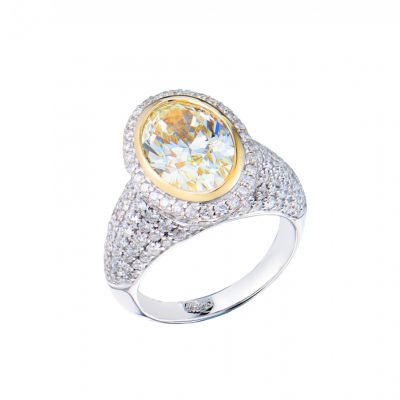 Кольцо No name Oval Brilliant 3,00 ct L/VVS2