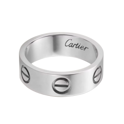 Кольцо No name в стиле Cartier Love White Gold (Size 62)