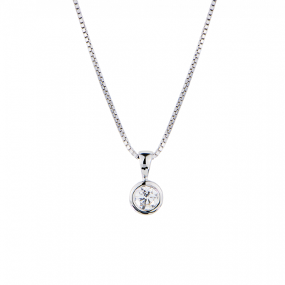 Подвеска No name 0,31 ct H/SI2 Round Cut Diamond & White Gold