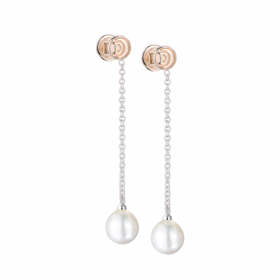 Серьги Damiani Dialogo White & Rose Gold & Pearls