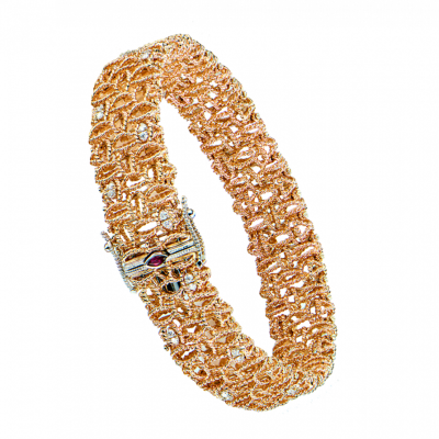 Браслет Roberto Coin New Barocco Collection Rose Gold & Diamonds