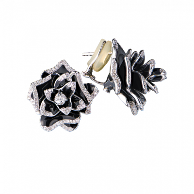 Серьги Roberto Coin Flower Omega