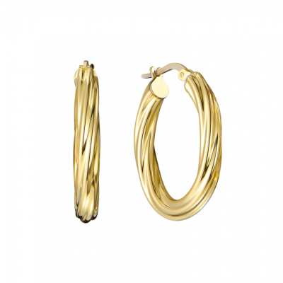 Серьги No name Yellow Gold Hoop Chain Earrings