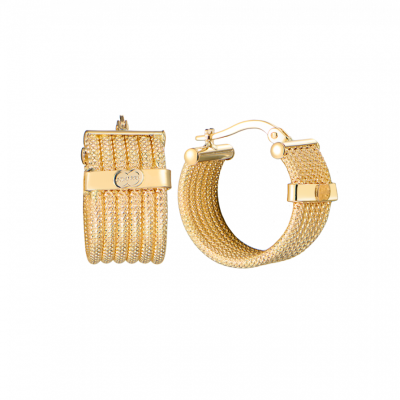 Серьги No name Gold Weave Curled Hoops