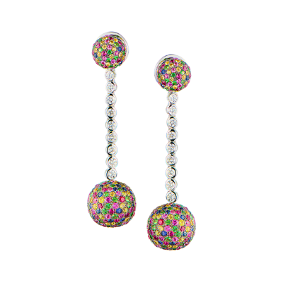 Серьги No name в стиле De grisogono Boule Collection