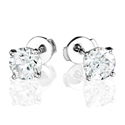 Пусеты GIA 1,50 G/VVS2 - 1,50 ct G/VVS2 ExExEx Round Cut Diamonds