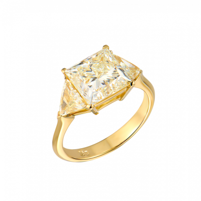 Кольцо No name 5,03 ct N/VS1 Princess Cut Diamond