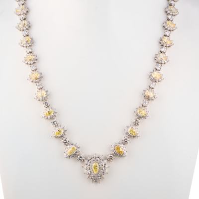 Колье Yanush Gioielli Two Tone 33,27 ct Multishape Diamonds Necklace