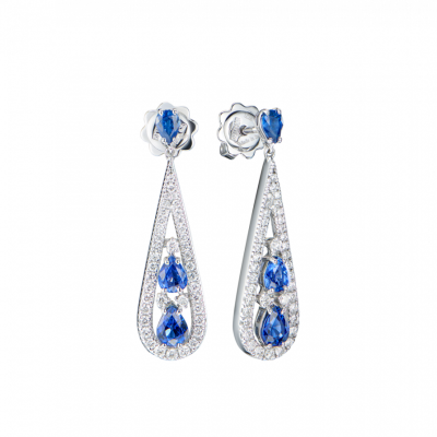 Серьги Damiani REGINA CLEOPATRA Diamond & Sapphire